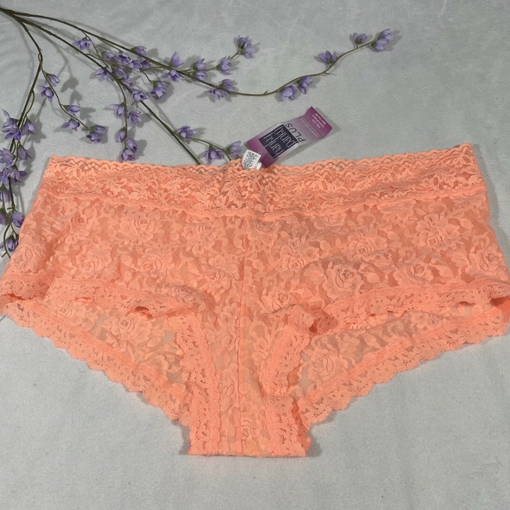 NWT Hanky Panky [ Plus 3X ] Signature Lace Boyshort in Peach‎
